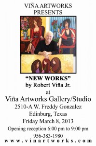 pening Solo Exhibition of Paintings by Robert Vina Jr. for Vina Artworks Gallery & Studio